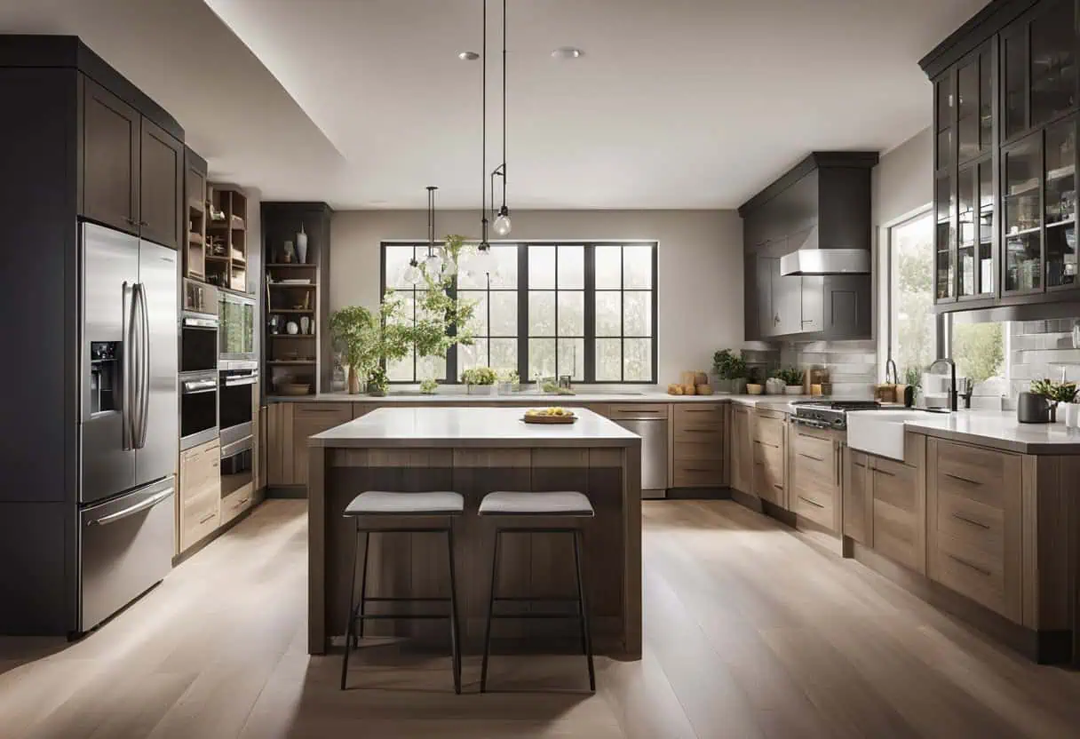 Elegant wood kitchen design with natural warmth and timeless style.