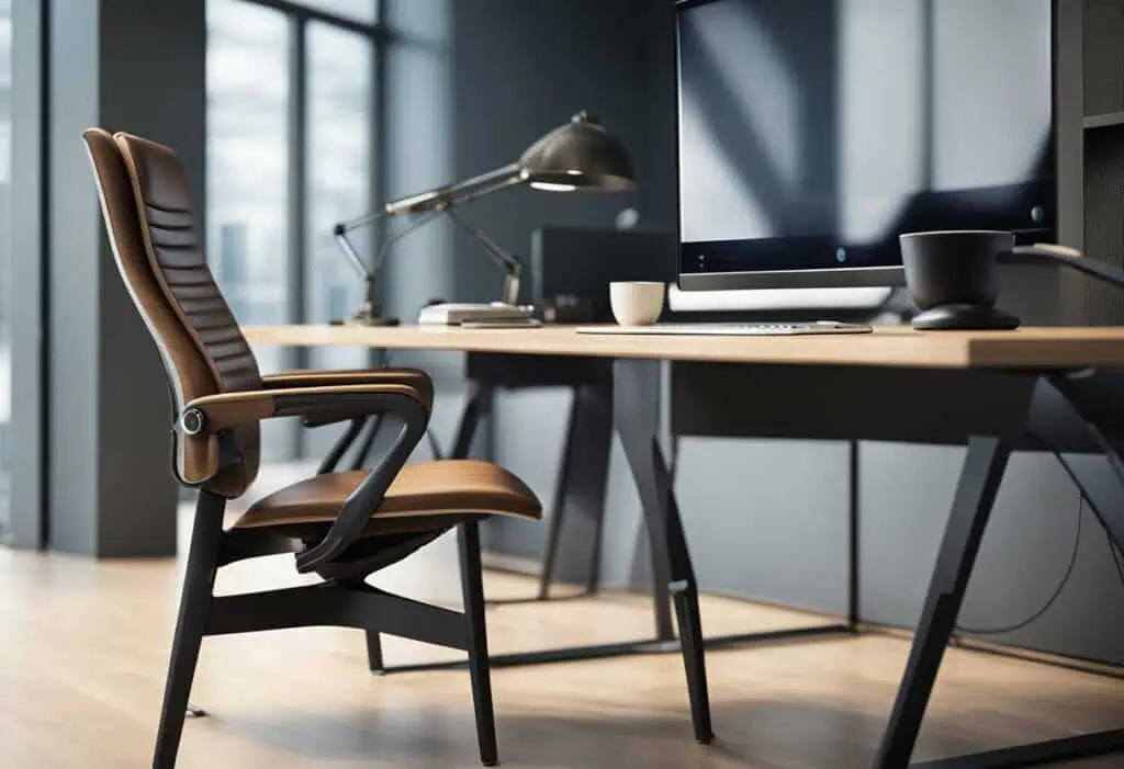 Comfortable wooden office chair for enhanced work experience and ergonomic support.