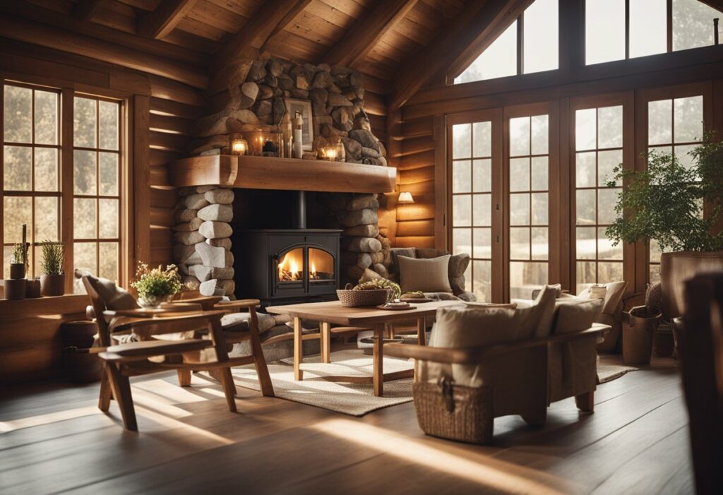 wooden cottage interior design