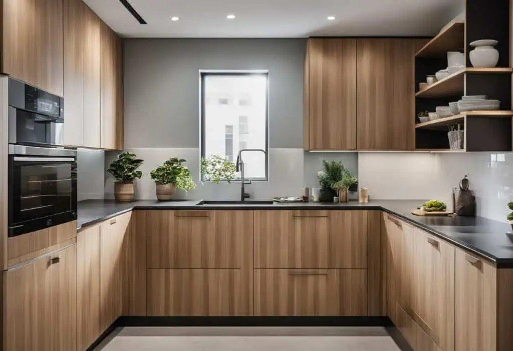 Elegant wooden kitchen cabinets for a stylish and functional kitchen upgrade.
