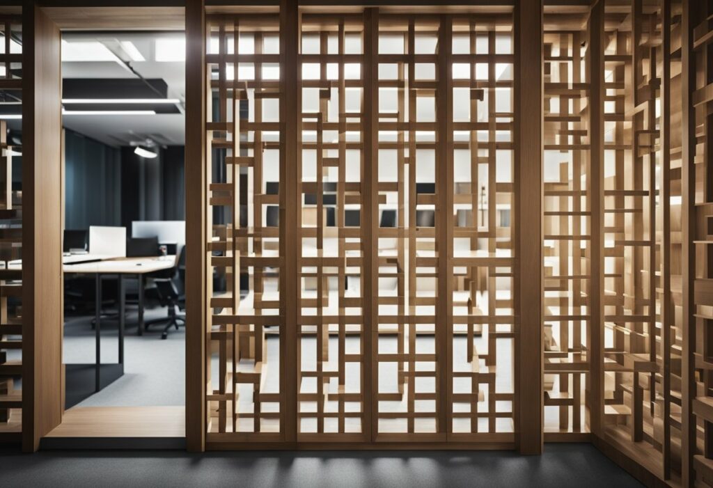 wooden partition design for office