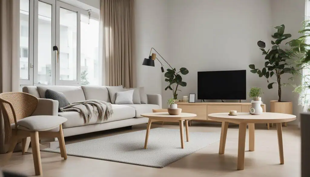 Bright, airy living space featuring contemporary furniture and large windows.